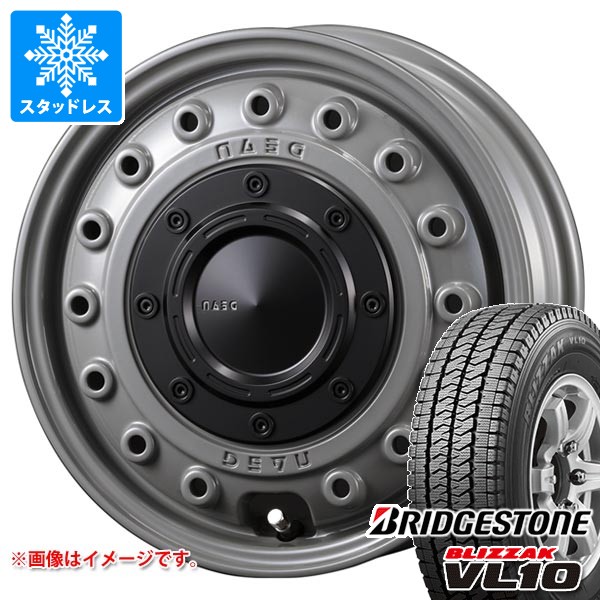 【タイヤ交換対象】スズキ キャリイ DA16T用 スタッドレス ブリヂストン ブリザック VL10 145/80R12 80/78N (145R12 6PR相当) クリムソン ディーン コロラド タイヤホイール4本セット