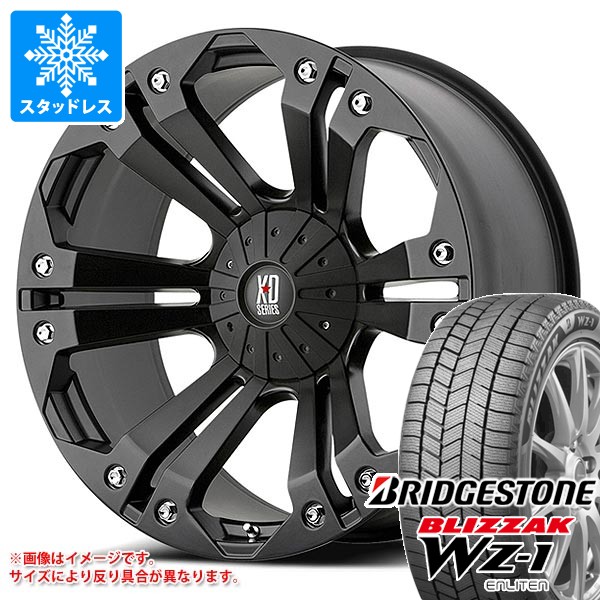 【タイヤ交換対象】トヨタ ハイラックス 120系用 スタッドレス ブリヂストン ブリザック WZ-1 265/60R18 110Q KMC XD778 モンスター タイヤホイール4本セット