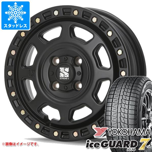 【タイヤ交換対象】スタッドレスタイヤ ヨコハマ アイスガードセブン iG70 165/55R14 72Q ＆ MLJ エクストリームJ XJ07 4.5-14 タイヤホイール4本セット165/55-14 YOKOHAMA iceGUARD 7 iG70
