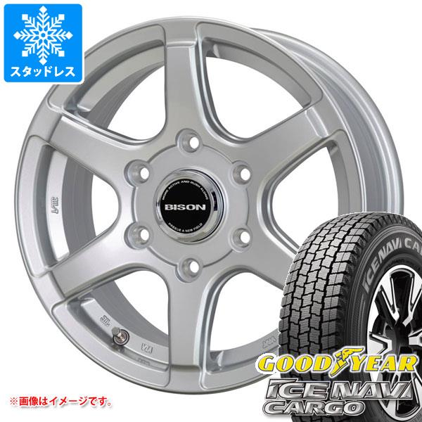 【タイヤ交換対象】ニッサン NV350キャラバン E26用 スタッドレス グッドイヤー アイスナビカーゴ 195/80R15 107/105N バイソン BN-04 タイヤホイール4本セット