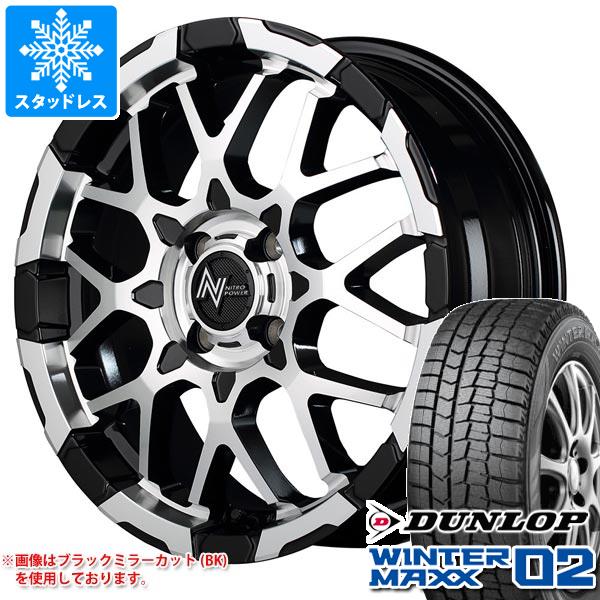 【タイヤ交換対象】ハスラー用 スタッドレス ダンロップ ウインターマックス02 WM02 165/60R15 77Q ナイトロパワー M28 バレット タイヤホイール4本セット