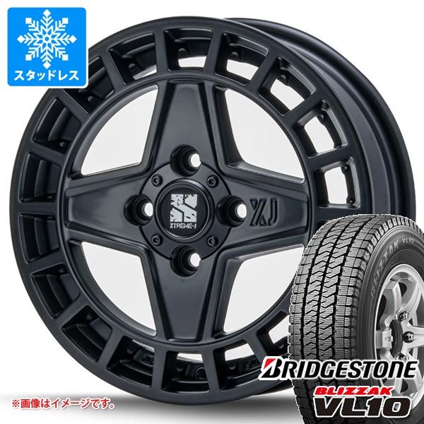 【タイヤ交換対象】スタッドレスタイヤ ブリヂストン ブリザック VL10 145/80R12 80/78N (145R12 6PR相当) ＆ MLJ エクストリームJ クアッド 4.0-12 タイヤホイール4本セット145/80-12 BRIDGESTONE BLIZZAK VL10｜タイヤ1番OFF-ROAD 56,430円
