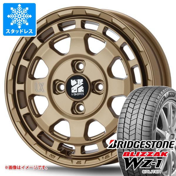 【タイヤ交換対象】スタッドレスタイヤ ブリヂストン ブリザック WZ-1 155/65R14 75Q ＆ MLJ エクストリームJ サバンザ 4.5-14 タイヤホイール4本セット155/65-14 BRIDGESTONE BLIZZAK WZ-1