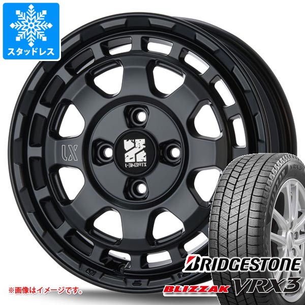 【タイヤ交換対象】スタッドレスタイヤ ブリヂストン ブリザック VRX3 155/65R14 75Q ＆ MLJ エクストリームJ サバンザ 4.5-14 タイヤホイール4本セット155/65-14 BRIDGESTONE BLIZZAK VRX3｜タイヤ1番OFF-ROAD