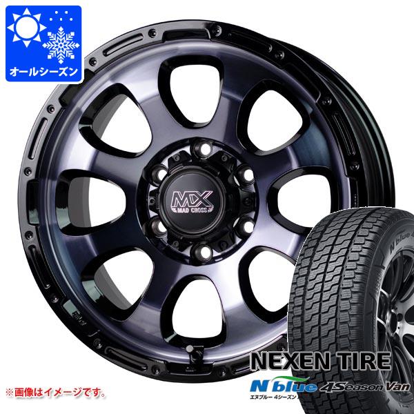 【タイヤ交換対象】ハイエース 200系用 オールシーズンタイヤ ネクセン エヌブルー 4シーズン バン 215/65R16 109/107T マッドクロスグレイス 6.5-16 タイヤホイール4本セット