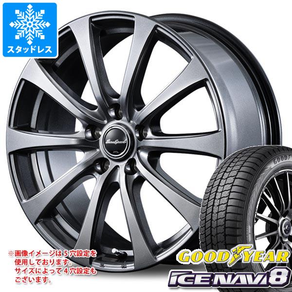 【タイヤ交換対象】スタッドレスタイヤ グッドイヤー アイスナビ8 235/45R18 94Q ＆ MIDホイールズ G10 7.5-18 タイヤホイール4本セット235/45-18 GOODYEAR ICE NAVI8