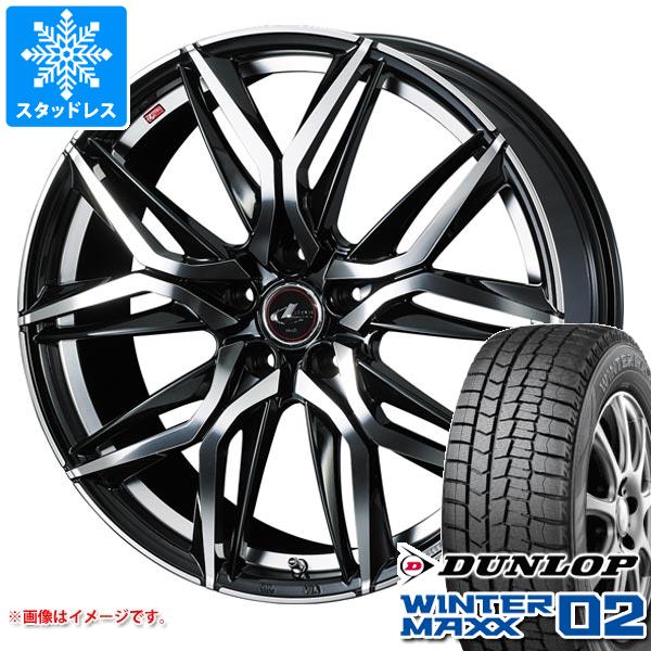 【タイヤ交換対象】クロストレック GU系用 スタッドレス ダンロップ ウインターマックス02 WM02 225/60R17 99Q レオニス LM タイヤホイール4本セット