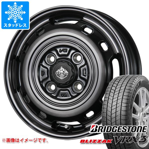 【タイヤ交換対象】スタッドレスタイヤ ブリヂストン ブリザック VRX3 165/55R15 75Q ＆ ランドフット XFG 4.5-15 タイヤホイール4本セット165/55-15 BRIDGESTONE BLIZZAK VRX3