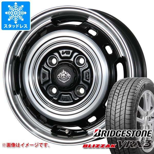 【タイヤ交換対象】スタッドレスタイヤ ブリヂストン ブリザック VRX3 165/55R15 75Q ＆ ランドフット XFG 4.5-15 タイヤホイール4本セット165/55-15 BRIDGESTONE BLIZZAK VRX3