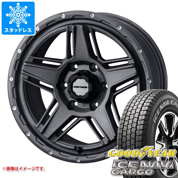 【タイヤ交換対象】トヨタ ハイエース 200系用 スタッドレス グッドイヤー アイスナビカーゴ 195/80R15 107/105N マッドヴァンス07 タイヤホイール4本セット