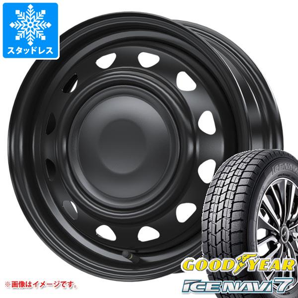 【タイヤ交換対象】スタッドレスタイヤ グッドイヤー アイスナビ7 155/65R14 75Q ＆ ネオキャロ 4.5-14 タイヤホイール4本セット155/65-14 GOODYEAR ICE NAVI7