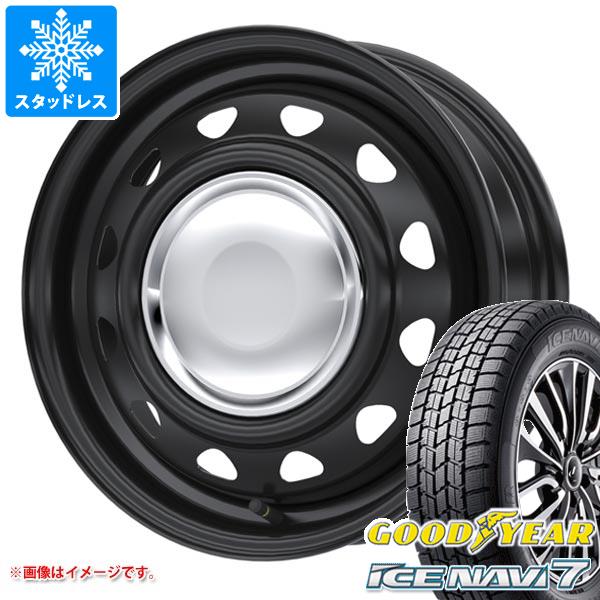 【タイヤ交換対象】2025年製 スタッドレスタイヤ グッドイヤー アイスナビ7 165/55R14 72Q ＆ ネオキャロ 4.5-14 タイヤホイール4本セット165/55-14 GOODYEAR ICE NAVI7