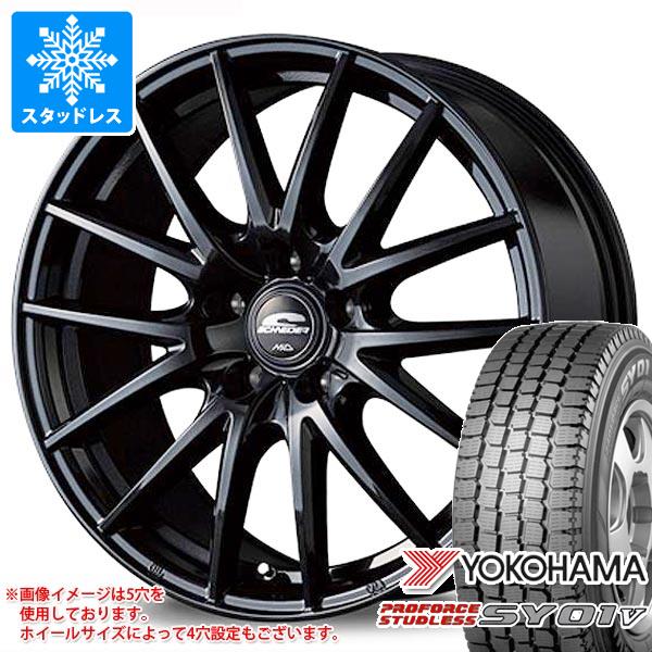 【タイヤ交換対象】2025年製 スタッドレスタイヤ ヨコハマ プロフォース スタッドレス SY01V 145/80R12 80/78N (145R12 6PR相当) ＆ MIDホイールズ SQ27 4.0-12 タイヤホイール4本セット145/80-12 YOKOHAMA PROFORCE STUDLESS SY01V