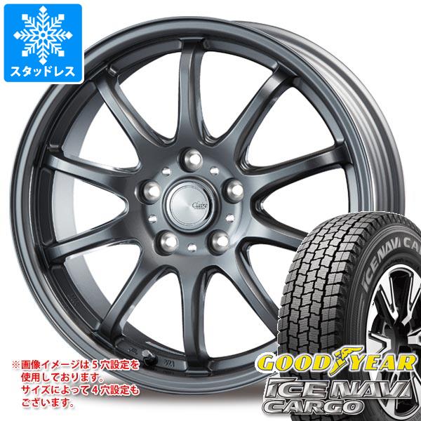 【タイヤ交換対象】スタッドレスタイヤ グッドイヤー アイスナビカーゴ 145/80R12 80/78N (145R12 6PR相当) ＆ インターミラノ クレール ZT10 4.0-12 タイヤホイール4本セット145/80-12 GOODYEAR ICE NAVI CARGO