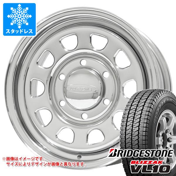 【タイヤ交換対象】トヨタ ハイエース 200系用 スタッドレス ブリヂストン ブリザック VL10 195/80R15 107/105N デイトナズ G2 タイヤホイール4本セット