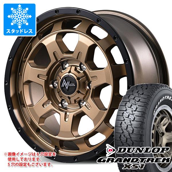 【タイヤ交換対象】ミツビシ デリカD5用 スタッドレス ダンロップ グラントレック XS1 LT215/70R16 100/97N ホワイトレター ナイトロパワー M7 ファランクス タイヤホイール4本セット｜タイヤ1番OFF-ROAD