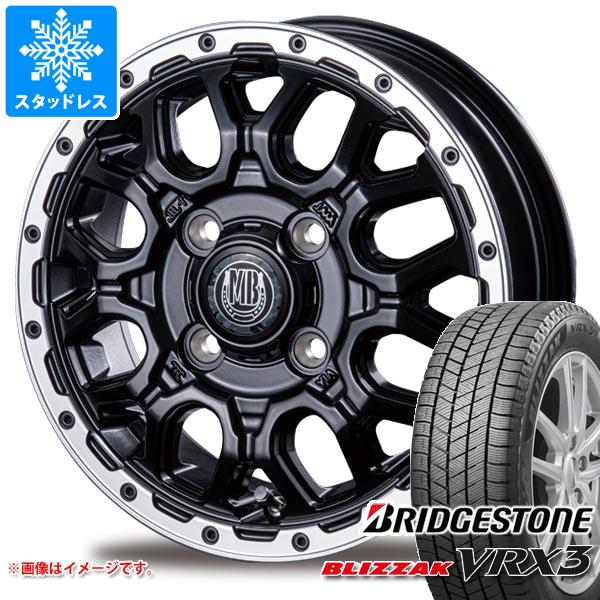 【タイヤ交換対象】ハスラー用 スタッドレス ブリヂストン ブリザック VRX3 165/65R14 79Q インターミラノ マッドバーン XR-800M タイヤホイール4本セット
