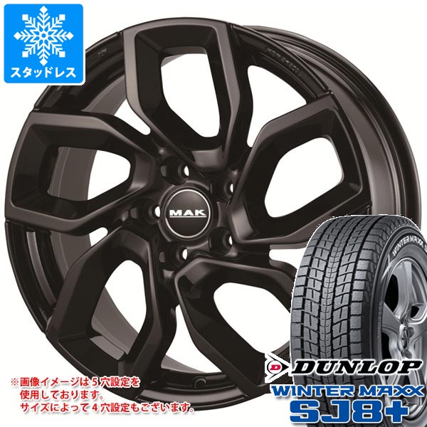【タイヤ交換対象】ジープ レネゲード BU系用 スタッドレス ダンロップ ウインターマックス SJ8 プラス 215/65R16 98Q MAK アポロ タイヤホイール4本セット