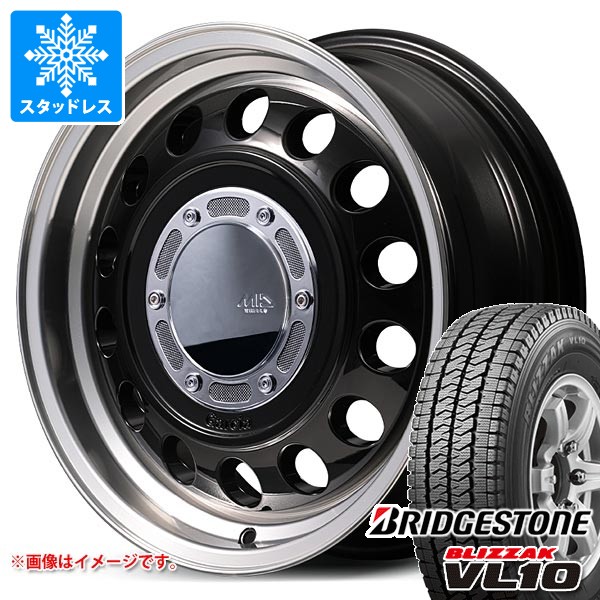 【タイヤ交換対象】トヨタ ハイエース 200系用 スタッドレス ブリヂストン ブリザック VL10 195/80R15 107/105N ガルシア シスコ タイプ2 タイヤホイール4本セット