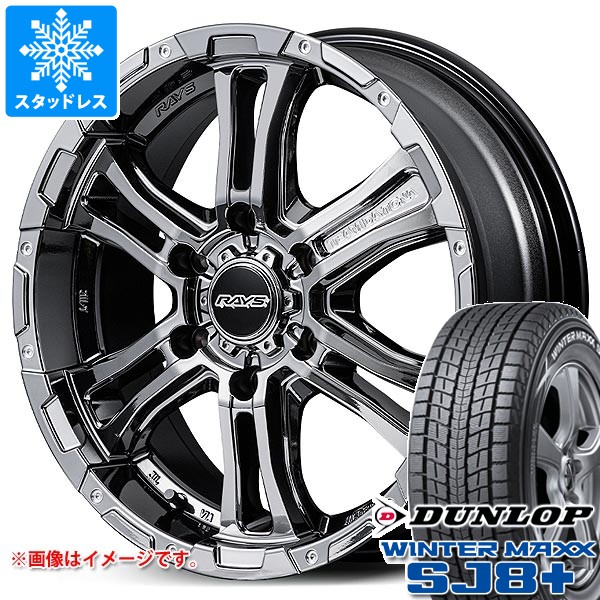 【タイヤ交換対象】ニッサン NV350キャラバン E26用 スタッドレス ダンロップ ウインターマックス SJ8 プラス 215/70R16 100Q レイズ FDX-AG タイヤホイール4本セット