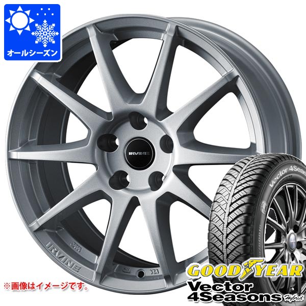 【タイヤ交換対象】ジープ レネゲード BU系用 オールシーズンタイヤ グッドイヤー ベクター 4シーズンズ ハイブリッド 215/60R17 96H アーヴィン S02 タイヤホイール4本セット