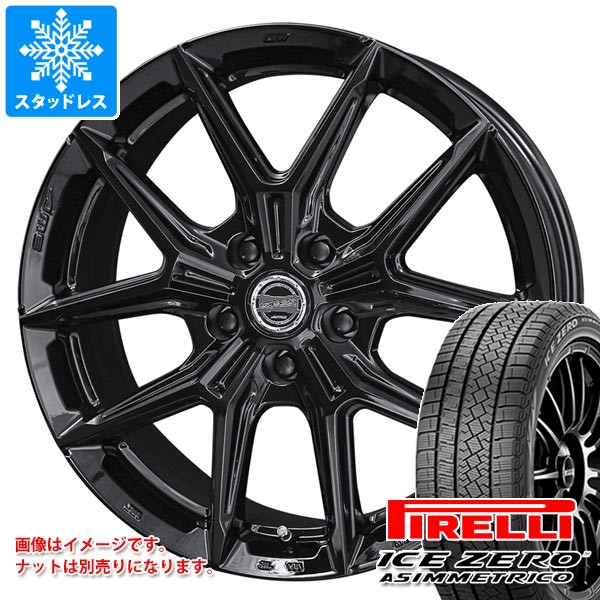 【タイヤ交換対象】スタッドレスタイヤ ピレリ アイスゼロアシンメトリコ 195/65R16 92H ＆ スマック IG-TEC 6.0-16 タイヤホイール4本セット195/65-16 PIRELLI ICE ZERO ASIMMETRICO
