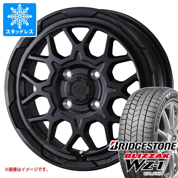 【タイヤ交換対象】スズキ エブリイワゴン DA17W用 スタッドレス 2025年製 ブリヂストン ブリザック WZ-1 165/65R15 81Q スタットベルク2 タイヤホイール4本セット