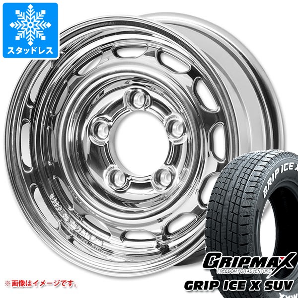 【タイヤ交換対象】スズキ ジムニー用 スタッドレス グリップマックス グリップアイスエックス SUV 185/85R16C 105/103N ホワイトレター アピオ ワイルドボア ベンチュラ タイヤホイール4本セット｜タイヤ1番OFF-ROAD 120,800円