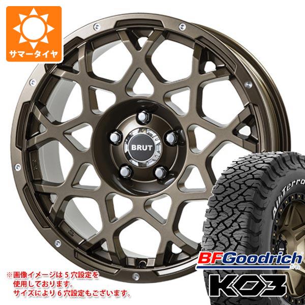【タイヤ交換対象】アウトランダー GF/GG系用 2026年製 サマータイヤ BFグッドリッチ オールテレーンT/A KO3 LT215/70R16 100/97S ホワイトレター ブルート BR-55 6.5-16 タイヤホイール4本セット｜タイヤ１番 112,550円