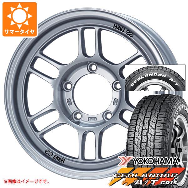 【タイヤ交換対象】ジムニー用 2026年製 サマータイヤ ヨコハマ ジオランダー A/T G015 185/85R16 105/103N LT ホワイトレター エンケイ オールロード RPT1 5.5-16 タイヤホイール4本セット