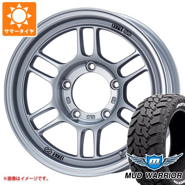 【タイヤ交換対象】スズキ ジムニーノマド JC74W用 サマータイヤ モンスタ マッドウォーリアー LT215/70R16 107/105Q ホワイトレター エンケイ オールロード RPT1 5.5-16 タイヤホイール4本セット