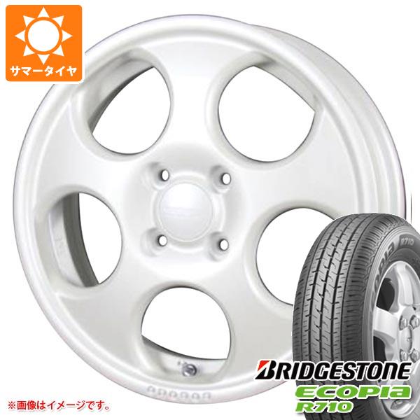 【タイヤ交換対象】ハイゼットカーゴ S320系用 サマータイヤ ブリヂストン エコピア R710 165/80R14 91/90N (165R14 6PR相当) MLJ ハイペリオン ポポロ 4.5-14 タイヤホイール4本セット