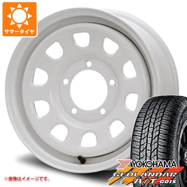 【タイヤ交換対象】ジムニー用 サマータイヤ ヨコハマ ジオランダー A/T G015 175/80R16 91S ブラックレター MLJ デイトナ SS 5.5-16 タイヤホイール4本セット