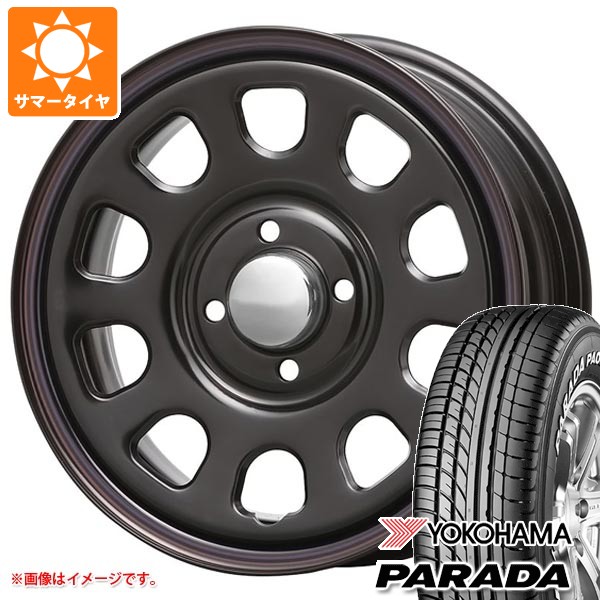 【タイヤ交換対象】ダイハツ ハイゼットカーゴ S320系用 2026年製 サマータイヤ ヨコハマ パラダ PA03 165/55R14C 95/93N ブラックレター MLJ デイトナ SS 5.0-14 タイヤホイール4本セット｜タイヤ１番