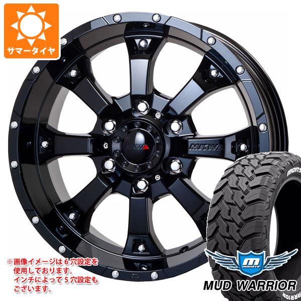 【タイヤ交換対象】ハイラックス 120系用 サマータイヤ モンスタ マッドウォーリアー LT265/70R17 121/118Q ホワイトレター MKW MK-46 8.0-17 タイヤホイール4本セット