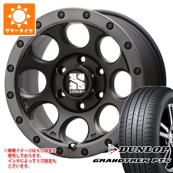 【タイヤ交換対象】トライトン LC2T用 サマータイヤ ダンロップ グラントレック PT5 265/70R17 115S MLJ エクストリームJ XJ03 8.0-17 タイヤホイール4本セット