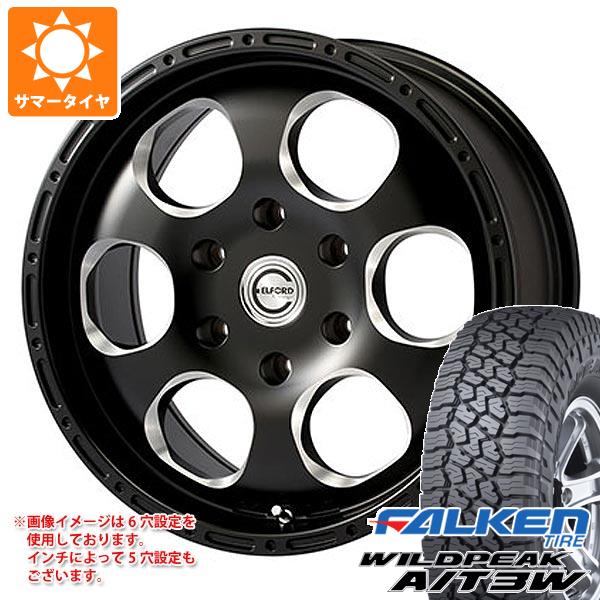 【タイヤ交換対象】5本セット ジープ ラングラー JK/JL系用 サマータイヤ ファルケン ワイルドピーク A/T3W LT265/70R17 121/118R ブラッドストック ワンピース タイヤホイール5本セット