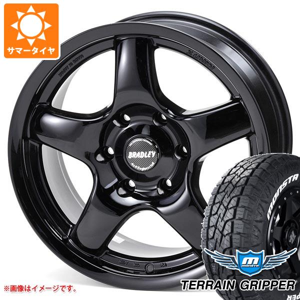 【タイヤ交換対象】ハイラックスサーフ215系用 サマータイヤ モンスタ テレーングリッパー 265/65R17 116T XL ホワイトレター ブラッドレー パイ 8.0-17 タイヤホイール4本セット