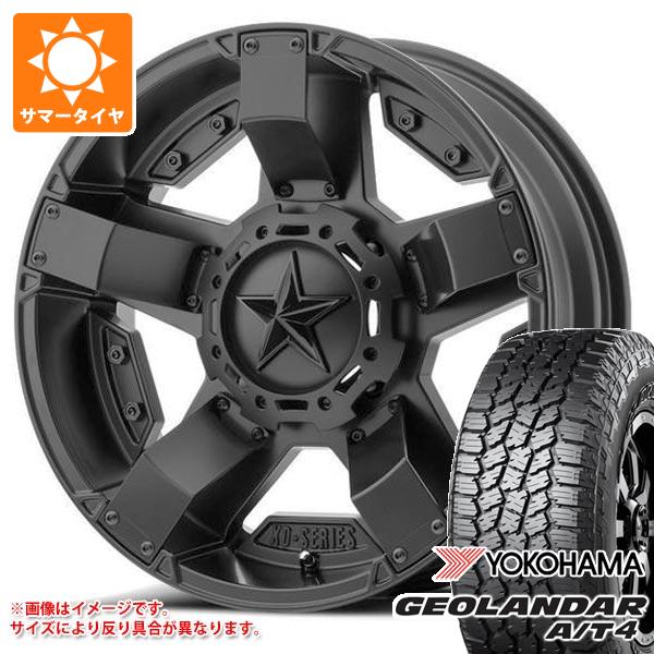 【タイヤ交換対象】ジープ ラングラー JK/JL系用 2026年製 サマータイヤ ヨコハマ ジオランダー A/T4 G018 275/70R18 116T アウトラインホワイトレター KMC XD811 ロックスター2 タイヤホイール4本セット|タイヤ1番
