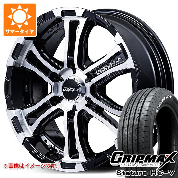 【タイヤ交換対象】トヨタ ハイエース 200系用 サマータイヤ グリップマックス スタチャー HC-V 215/65R16C 109/107S ホワイトレター レイズ FDX-SG 6.5-16 タイヤホイール4本セット
