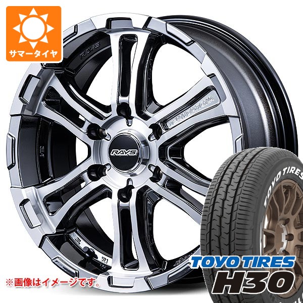 【タイヤ交換対象】トヨタ ハイエース 200系用 サマータイヤ トーヨー H30 215/60R17C 109/107R ホワイトレター レイズ FDX-SG 6.5-17 タイヤホイール4本セット