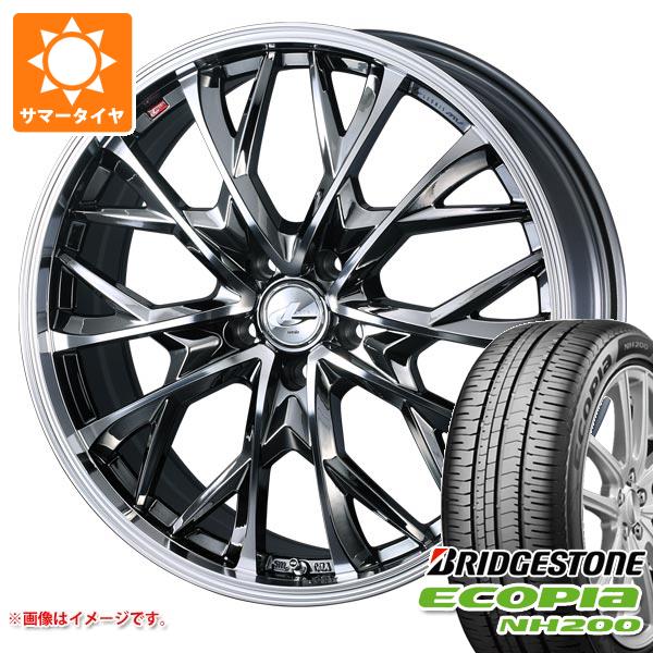 【タイヤ交換対象】サマータイヤ 215/55R17 94V ブリヂストン エコピア NH200 レオニス MV 7.0-17 タイヤホイール4本セット