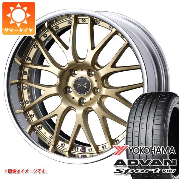 【タイヤ交換対象】トヨタ 40系アルファード用 サマータイヤ ヨコハマ アドバンスポーツV107 245/45R20 103Y XL V107A マーベリック 709M 8.0-20 タイヤホイール4本セット