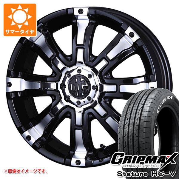 【タイヤ交換対象】ハイゼットトラック S500系用 サマータイヤ グリップマックス スタチャー HC-V 145/80R12 80/78Q ホワイトレター クリムソン MG ビースト 4.0-12 タイヤホイール4本セット｜タイヤ１番