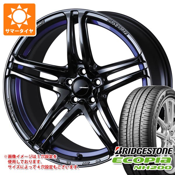 【タイヤ交換対象】サマータイヤ 225/45R18 95W XL ブリヂストン エコピア NH200 ウェッズスポーツ SA-52R 8.5-18 タイヤホイール4本セット｜タイヤ１番