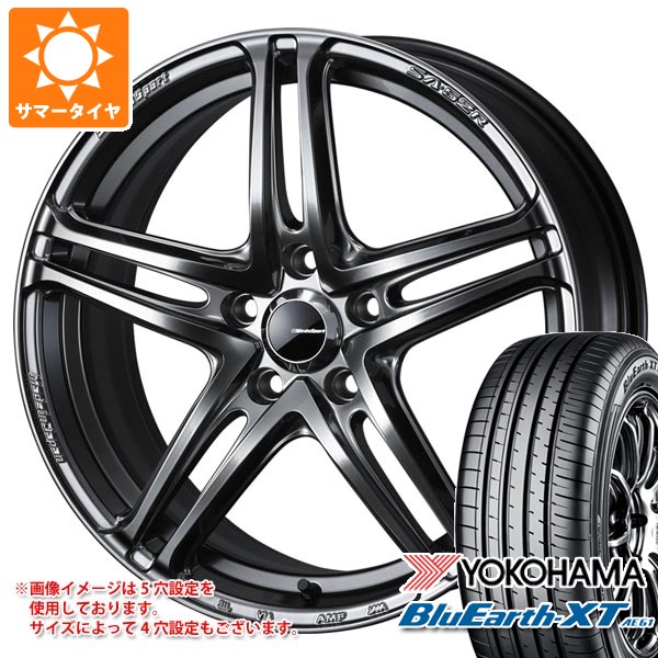 【タイヤ交換対象】サマータイヤ 215/60R17 96H ヨコハマ ブルーアースXT AE61 ウェッズスポーツ SA-52R 7.0-17 タイヤホイール4本セット｜タイヤ１番