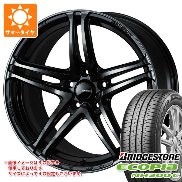 【タイヤ交換対象】2026年製 サマータイヤ 165/60R15 77H ブリヂストン エコピア NH200C ウェッズスポーツ SA-52R 5.0-15 タイヤホイール4本セット|タイヤ1番