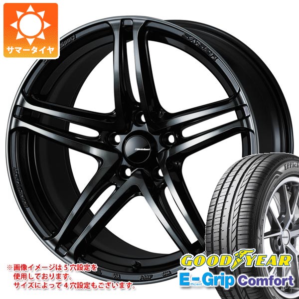 【タイヤ交換対象】サマータイヤ 215/40R18 89W XL グッドイヤー エフィシエントグリップコンフォート ウェッズスポーツ SA-52R 7.5-18 タイヤホイール4本セット|タイヤ1番