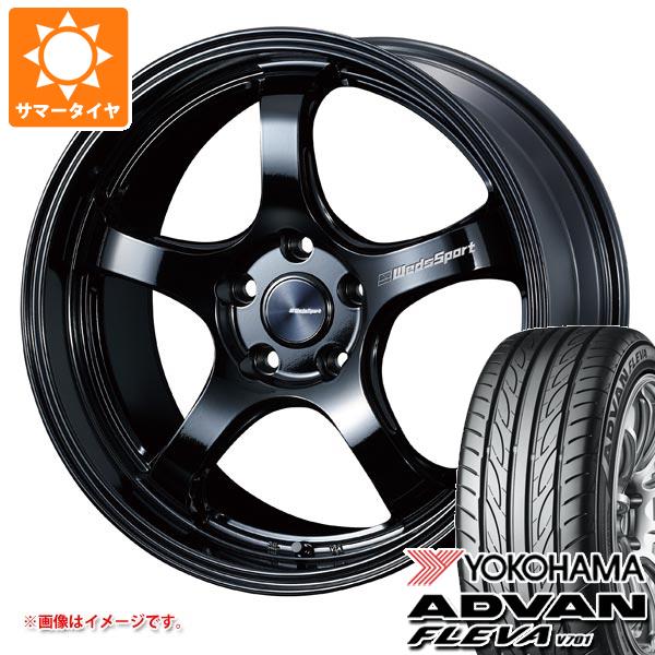 【タイヤ交換対象】サマータイヤ 215/40R18 89W XL ヨコハマ アドバン フレバ V701 ウェッズスポーツ RN-05M 7.5-18 タイヤホイール4本セット