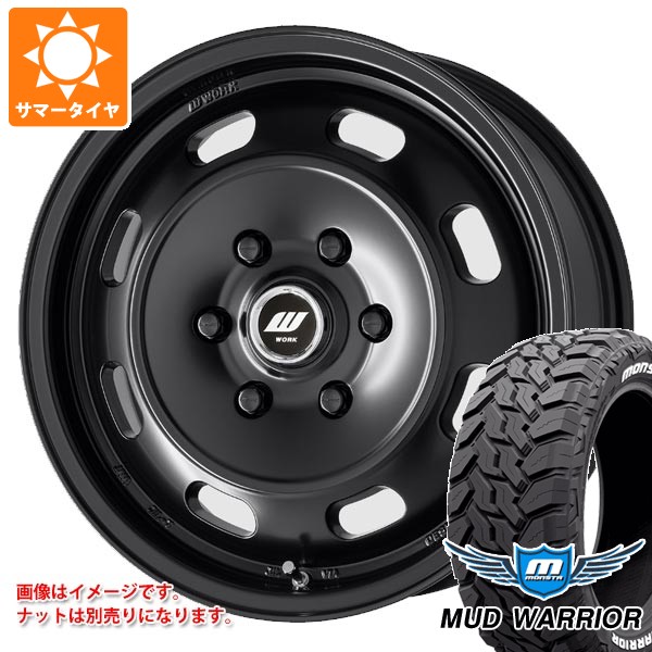【タイヤ交換対象】ニッサン NV350キャラバン E26用 サマータイヤ モンスタ マッドウォーリアー LT215/70R16 107/105Q ホワイトレター ワーク エクストラップ DTHC 6.5-16 タイヤホイール4本セット